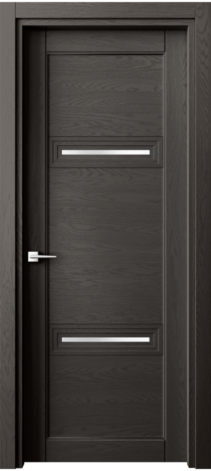 Межкомнатная дверь Эго 6113 Дуб антрацит Сатинированное стекло Цена 125299 ₽ | Volhovec