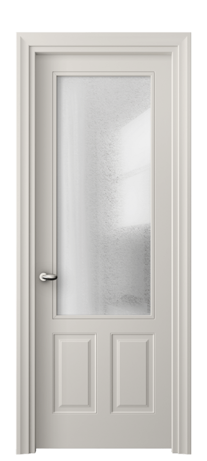 Межкомнатная дверь Эссе 8522 Матовый облачно-серый Фактурное стекло "Лёд", триплекс Цена 76299 ₽ | Volhovec