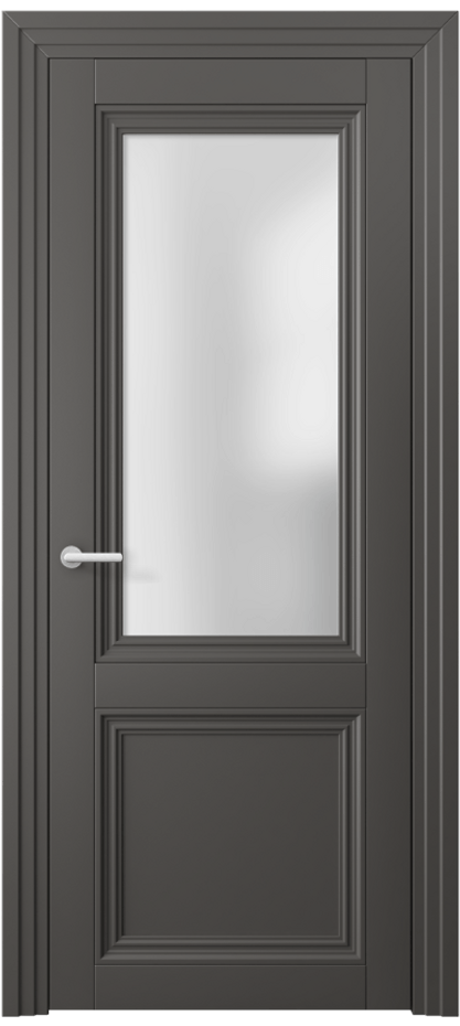Межкомнатная дверь Центро 2524 ПЭТ графитовый Сатинированное стекло Цена 41199 ₽ | Volhovec