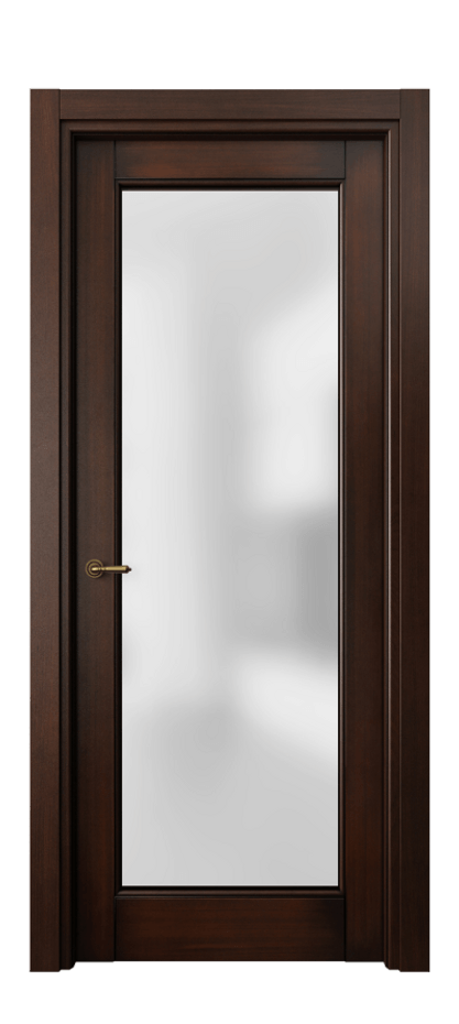 Межкомнатная дверь Тоскана Литера 6300 Бук тёмный с патиной Сатинированное стекло Цена 109199 ₽ | Volhovec