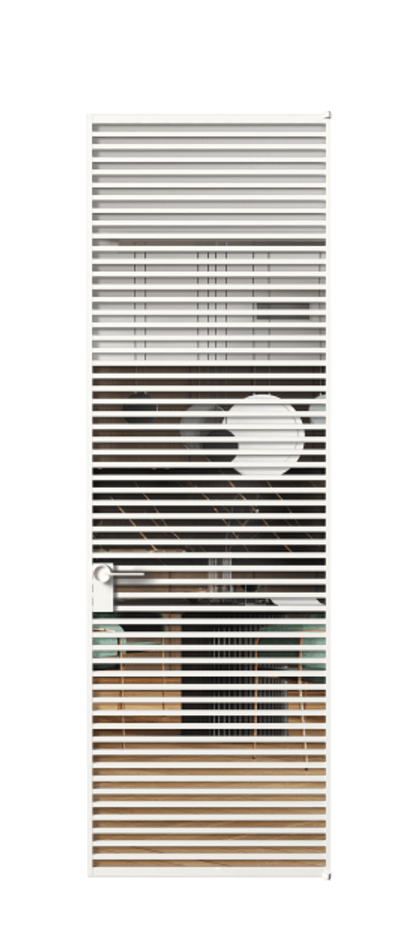 Алюминиевая дверь АЛПЛ040.07 Алюминий Белый Прозрачное стекло "Кристал Вижн", калёное Цена 192770  | Volhovec