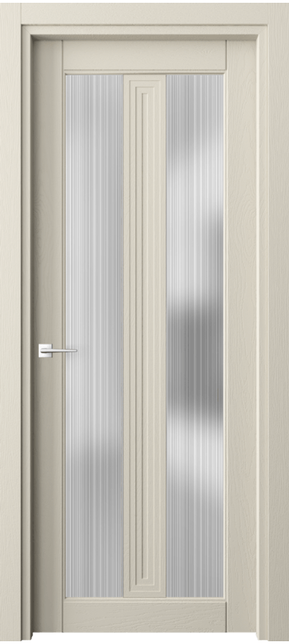 Межкомнатная дверь Эго 6122 Дуб бежево-серый Сатинированное стекло "Дождь" Цена 121399 ₽ | Volhovec