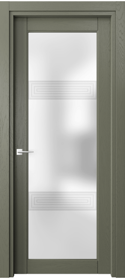 Межкомнатная дверь Эго 6112 Дуб оливковый тёмный Сатинированное стекло "3Д" Цена 121399 ₽ | Volhovec