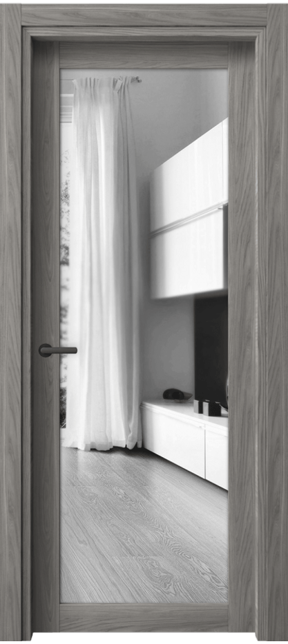 Межкомнатная дверь Нео 2102 Имбирный ясень Двустороннее зеркало, триплекс Цена 31419 ₽ | Volhovec