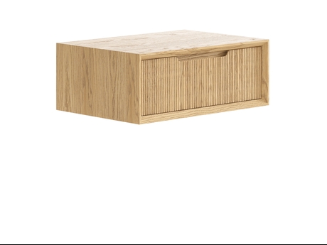 Мебель Тумба подвесная прикроватная Вельвет 1 ящик. Цвет Дуб соломенный матовый. Материал Массив дуба матовый. Коллекция Тумба подвесная прикроватная Вельвет 1 ящик. Картинка.