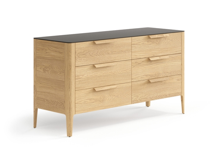 Мебель Комод Пьега 6 ящиков. Цвет Дуб соломенный матовый. Материал Массив дуба матовый. Коллекция Комод Пьега 6 ящиков. Картинка.