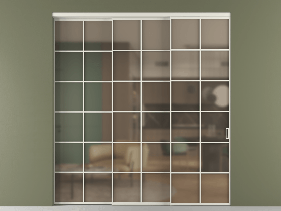 Алюминевая перегородка vn3_05 Бронза сатин триплекс БЕЛ. Цвет Алюминий Белый. Материал Алюминий. Коллекция Перегородка Формато внутри проёма 3 створки с синхронным механизмом. Фото. Алюминевая перегородка vn3_05 Бронза сатин триплекс БЕЛ. Цвет Алюминий Белый. Материал Алюминий. Коллекция Перегородка Формато внутри проёма 3 створки с синхронным механизмом. Картинка.