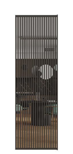 Дверь межкомнатная АЛПЛ040.07 Crystalvision ААН. Цвет Алюминий антрацит. Материал Алюминий в эмали. Коллекция Формато. Картинка.