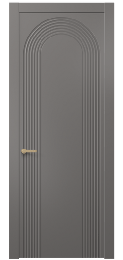 Дверь межкомнатная 8648 МКЛС. Цвет Матовый классический серый. Материал Гладкая эмаль. Коллекция Альба. Картинка.
