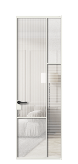 Дверь межкомнатная АЛПЛ041.12 АССР DUNE+LED. Цвет Алюминий светло-серый. Материал Алюминий в эмали. Коллекция Мозаик. Картинка.