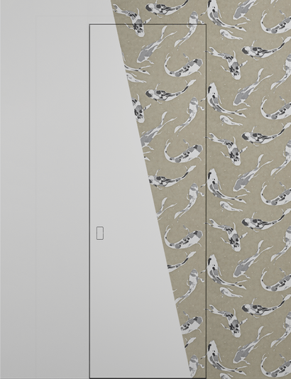 Дверь межкомнатная 0010_09_1. Цвет Грунт под обои. Материал Грунт под покраску. Коллекция Скрытые двери Планум. Картинка.