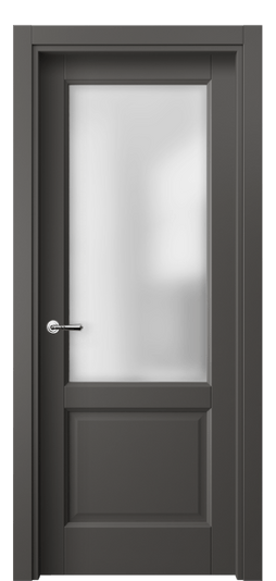 Дверь межкомнатная 1422 ПЭГФ САТ. Цвет ПЭТ графитовый. Материал ПЭТ. Коллекция Галант. Картинка.