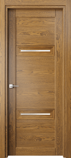 Дверь межкомнатная 6113 ДМД САТ. Цвет Дуб медовый. Материал Массив дуба. Коллекция Эго. Картинка.