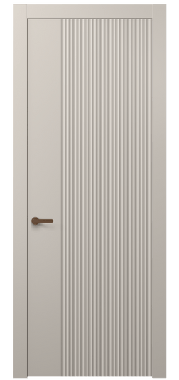 Дверь межкомнатная 8643 МСБЖ . Цвет Матовый светло-бежевый. Материал Гладкая эмаль. Коллекция Альба. Картинка.
