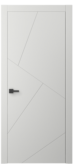 Дверь межкомнатная АКП 8058 МССР. Цвет Матовый светло-серый. Материал Гладкая эмаль. Коллекция Линия. Картинка.
