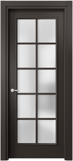 Дверь межкомнатная 8102 МАН САТ. Цвет Матовый антрацит. Материал Гладкая эмаль. Коллекция Париж. Картинка.