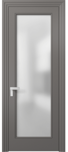 Дверь межкомнатная 8300 МКЛС Сатин. Цвет Матовый классический серый. Материал Гладкая эмаль. Коллекция Рокка. Картинка.