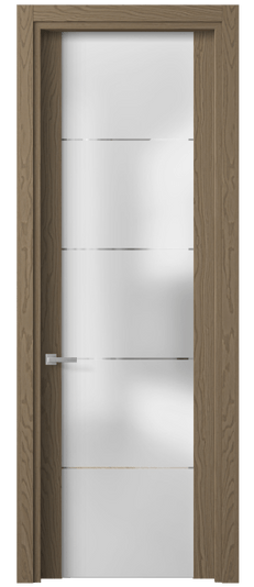 Дверь межкомнатная 4114 МШДД ГРА. Цвет Дуб дымный. Материал Мультишпон. Коллекция Планум. Картинка.