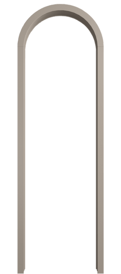 Дверь межкомнатная Арка МБСК. Цвет Матовый бисквитный. Материал Гладкая эмаль. Коллекция Палаццо. Картинка.