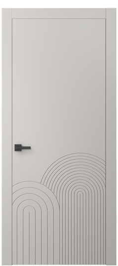 Дверь межкомнатная 8059 МОС. Цвет Матовый облачно-серый. Материал Гладкая эмаль. Коллекция Линия. Картинка.