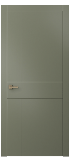 Дверь межкомнатная 8056 МОТ. Цвет Матовый оливковый тёмный. Материал Гладкая эмаль. Коллекция Линия. Картинка.