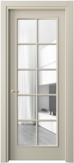 Дверь межкомнатная 8102 МБСР ПРОЗ. Цвет Матовый бежево-серый. Материал Гладкая эмаль. Коллекция Париж. Картинка.