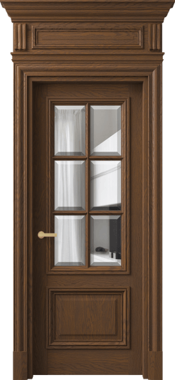 Дверь межкомнатная 7312 ДКШ.М ПРОЗ Ф. Цвет Дуб каштановый матовый. Материал Массив дуба матовый. Коллекция Антик. Картинка.