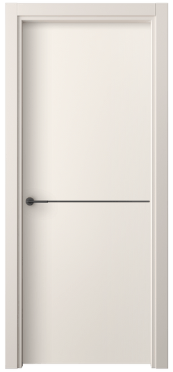 Дверь межкомнатная 4207 ПЭКБ. Цвет ПЭТ кремово-белый. Материал ПЭТ. Коллекция Фридом. Картинка.