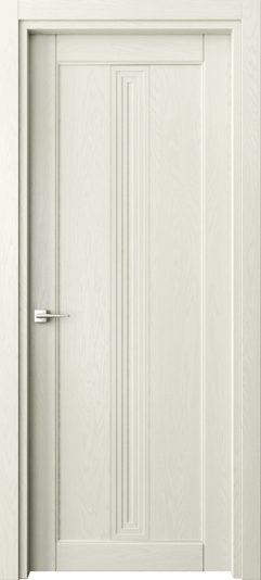 Дверь межкомнатная 6121 ДМБ. Цвет Дуб молочно-белый. Материал Массив дуба эмаль. Коллекция Эго. Картинка.