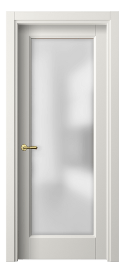 Дверь межкомнатная 1402 ПЭБЛ САТ. Цвет ПЭТ белоснежный. Материал ПЭТ. Коллекция Галант. Картинка.