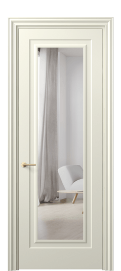 Межкомнатная дверь 8403 ММБ Зеркало с одной стороны. Цвет Матовый молочно-белый. Материал Гладкая эмаль. Коллекция Маскот. Фото. Дверь межкомнатная 8403 ММБ Зеркало с одной стороны. Цвет Матовый молочно-белый. Материал Гладкая эмаль. Коллекция Маскот. Картинка.
