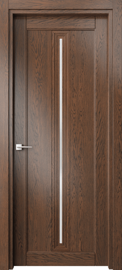 Дверь межкомнатная 6123 ДКЧ САТ. Цвет Дуб коньячный. Материал Массив дуба. Коллекция Эго. Картинка.