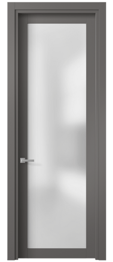 Дверь межкомнатная 2102 МКЛС САТ. Цвет Матовый классический серый. Материал Гладкая эмаль. Коллекция Планум. Картинка.