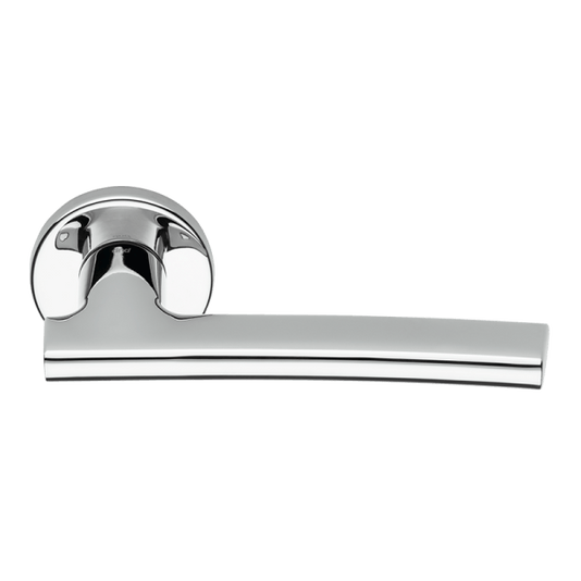 Ручки для дверей Ручка дверная Сан. Цвет Полированный хром. Коллекция Сан. Картинка.