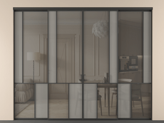 Перегородка Мозаик внутри проёма 4 створки