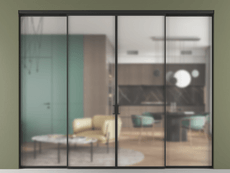 Перегородка Формато внутри проёма 4 створки