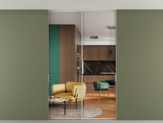 Перегородка Формато внутри проёма скрытое крепление в потолок 2 створки